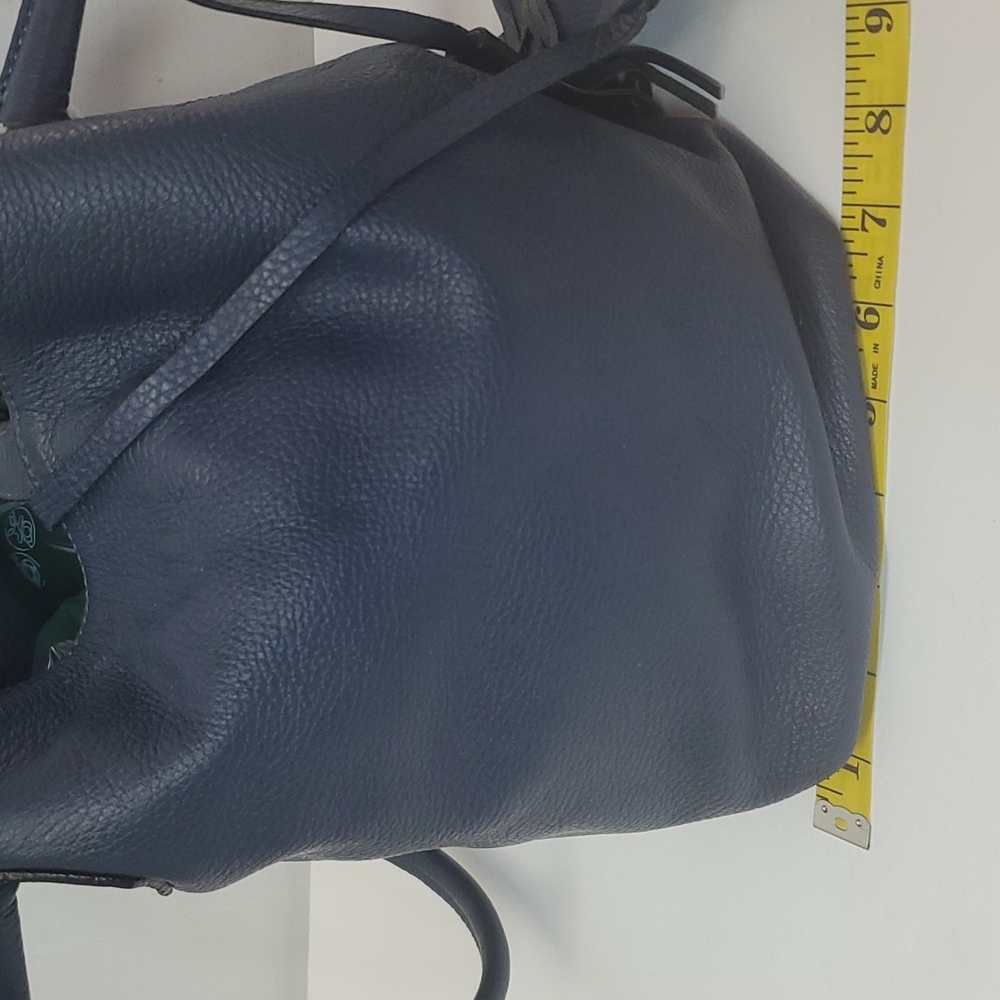 *Courage B* Beautiful Navy Blue Italian Leather Shoulder Bag With Coin Purse - Picture 3 of 12